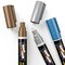 Metallic Liquid Chalk Markers - 8 Pack with Reversible Bullet and Chisel Tips - Dust Free, Erasable, Non-Toxic - Ideal for Blackboards, Windows, and Glass - Writing Tools